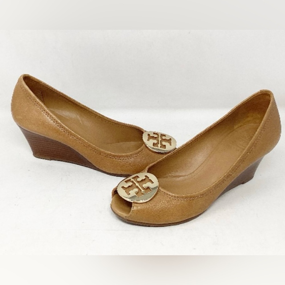 Tory Burch  Peep Toe Wedges